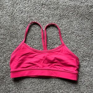 Pink Lululemon sports bra